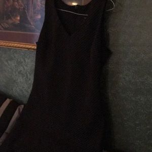 Pin stripe black dress